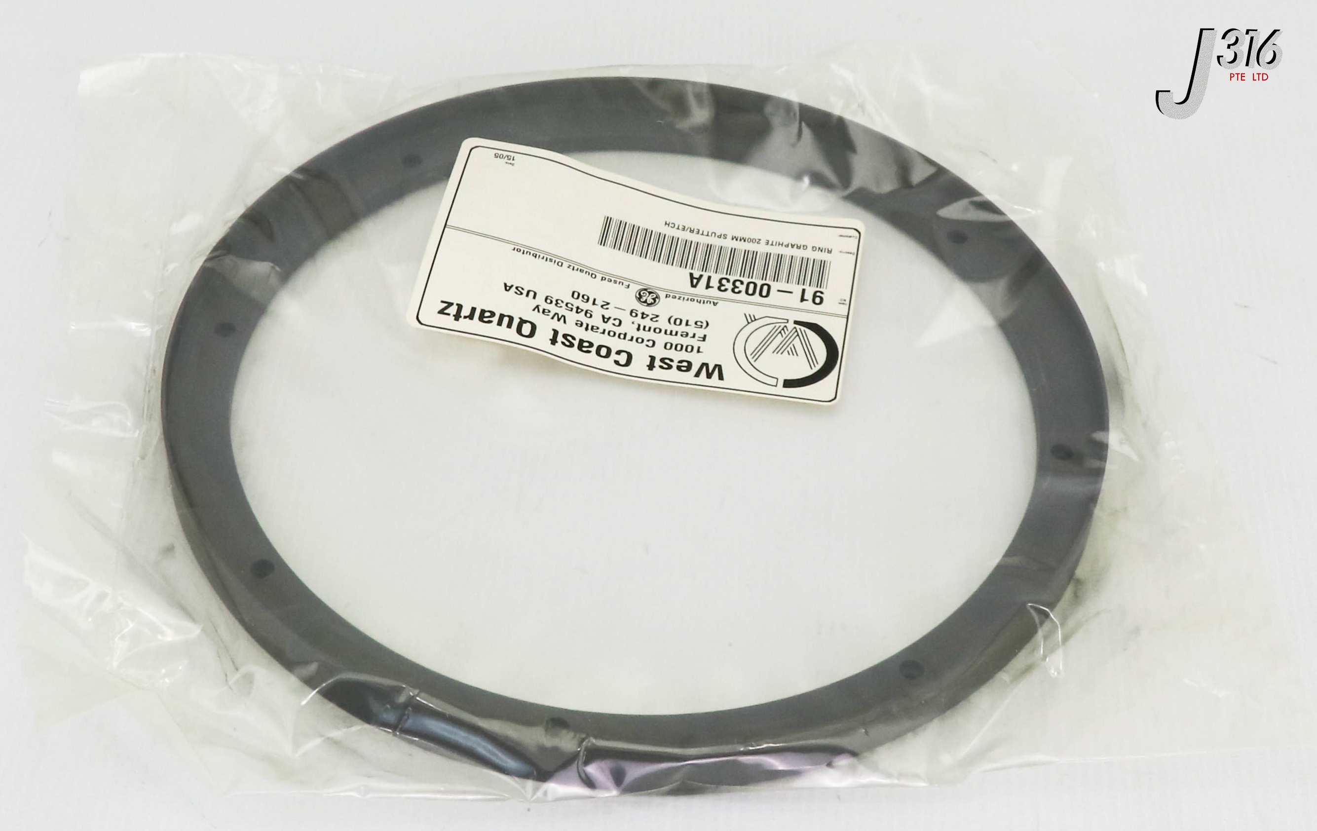 15592 APPLIED MATERIALS RING GRAPHITE 200MM SPUTTER ETCH, 91